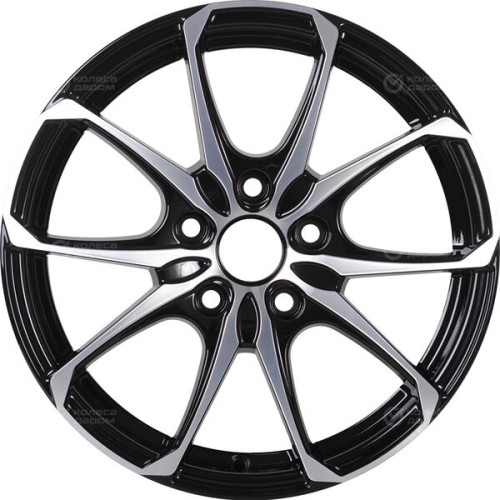 Колесный диск iFree Такеши 6xR16 4x100 ET45 DIA60.1 чёрный глянцевый с полированной лицевой частью
