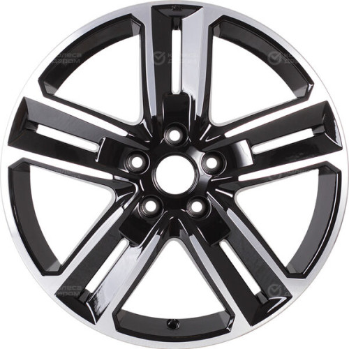 Колесный диск КиК Backfire 8xR18 5x114.3 ET45 DIA67.1 черный глянцевый с полированными элементами лицевой поверхности
