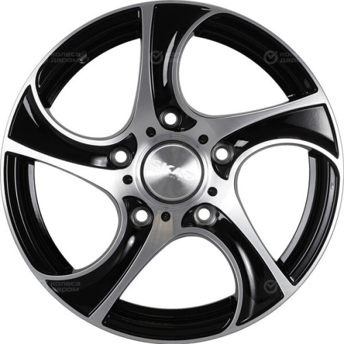 Колесный диск СКАД Вихрь 7xR16 5x139.7 ET40 DIA98.5 черный глянцевый с полированной лицевой поверхностью