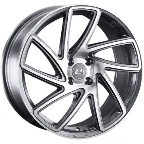 Колесный диск LS LS 1054 7.5xR17 5x114.3 ET45 DIA67.1 насыщенный темно-серый полностью полированный