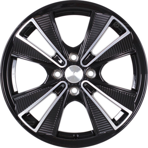 Колесный диск СКАД Эко 6xR16 4x108 ET37.5 DIA63.35 черный глянцевый с полированной лицевой поверхностью