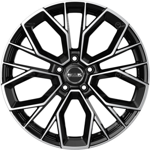 Колесный диск MAK Stilo 8xR18 5x108 ET45 DIA72 чёрный глянцевый с полированной лицевой частью