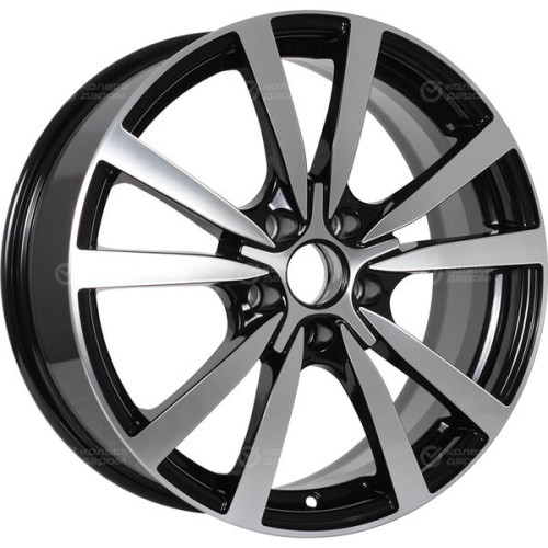 Колесный диск Carwel Гранд 131 7xR17 5x114.3 ET45 DIA67.1 чёрный глянцевый с полированной лицевой поверхностью