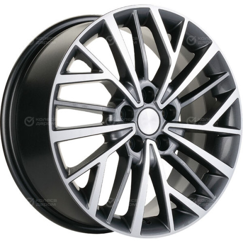 Колесный диск Carwel Токо 1717 7xR17 5x114.3 ET45 DIA60.1 серый с полированной лицевой частью