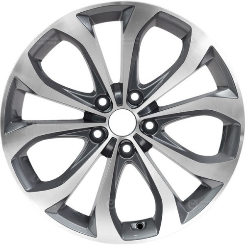 Колесный диск Replay Ki129 7xR17 5x114.3 ET41 DIA67.1 насыщенный темно-серый полностью полированный