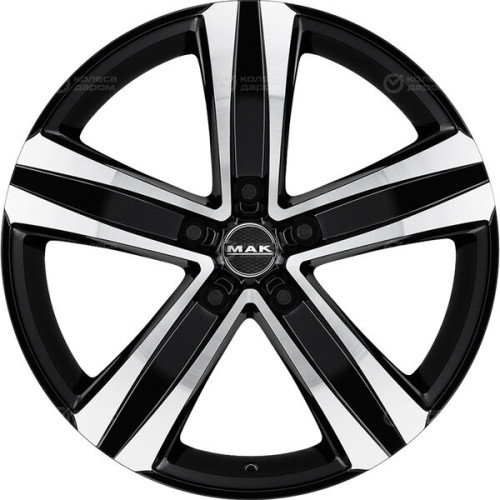 Колесный диск MAK STONE5 3 6.5xR16 5x160 ET60 DIA65.1 черный глянцевый с полированной лицевой частью