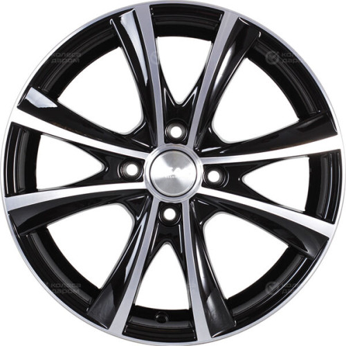 Колесный диск СКАД Мальта 6xR15 4x114.3 ET45 DIA67.1 черный глянцевый с полированной лицевой поверхностью