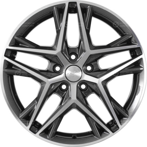 Колесный диск СКАД Челси 8xR18 5x114.3 ET50 DIA67.1 темно-серый глянцевый с полированной лицевой частью