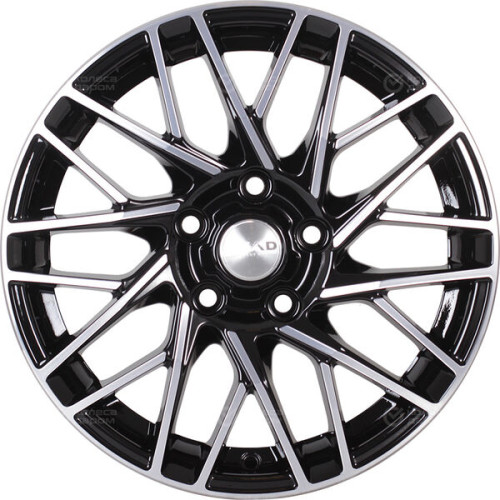 Колесный диск СКАД Сиена 6.5xR16 5x114.3 ET42.5 DIA67.1 черный глянцевый с полированной лицевой поверхностью