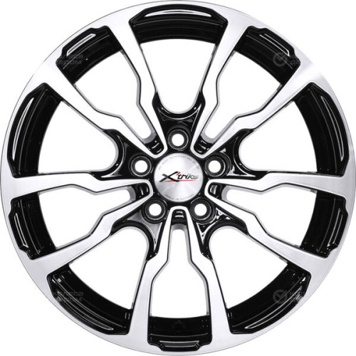 Колесный диск X-trike X117 6.5xR16 5x114.3 ET45 DIA60.1 черный глянцевый с полированной лицевой поверхностью