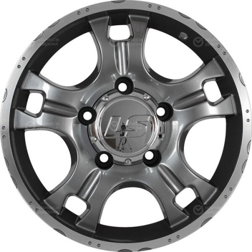 Колесный диск LS LS 214 7xR16 6x139.7 ET38 DIA67.1 насыщенный темно-серый полностью полированный