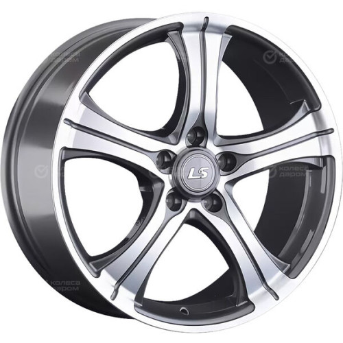 Колесный диск LS LS 732 8xR18 5x114.3 ET40 DIA73.1 глянцевый темно-серый с полированной лицевой частью