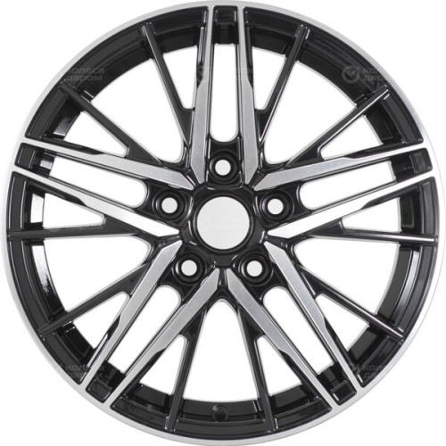 Колесный диск WUP Up108 6.5xR16 5x112 ET43 DIA57.1 черный глянцевый с полированными элементами лицевой поверхности