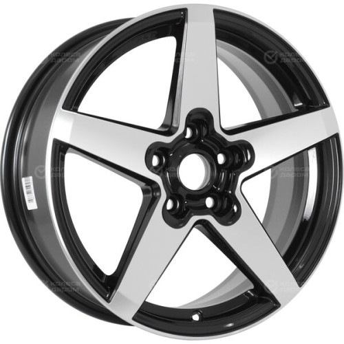Колесный диск iFree Uno Токен 6.5xR17 5x112 ET37 DIA57.1 чёрный глянцевый с полированной лицевой частью
