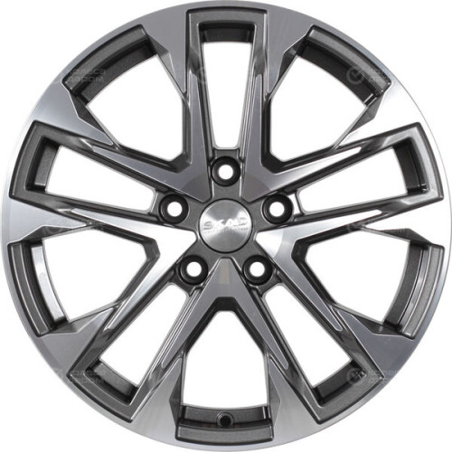 Колесный диск СКАД АТАКОР 7xR17 5x112 ET45 DIA57.1 (уценка) темно-серый глянцевый с полированной лицевой частью