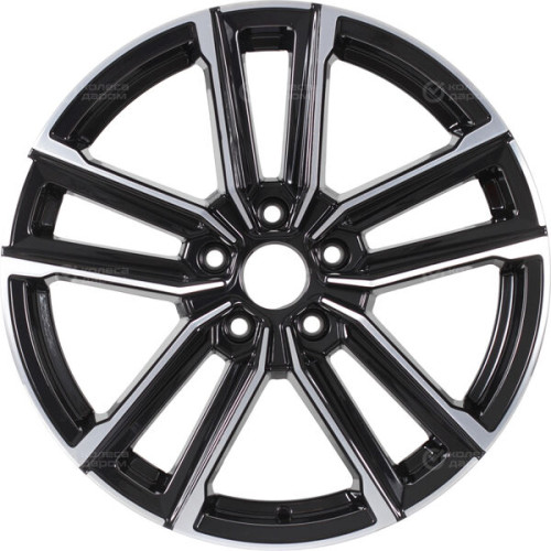 Колесный диск RST R078 7xR18 5x108 ET23 DIA60.1 глянцевый черный с полированной лицевой частью