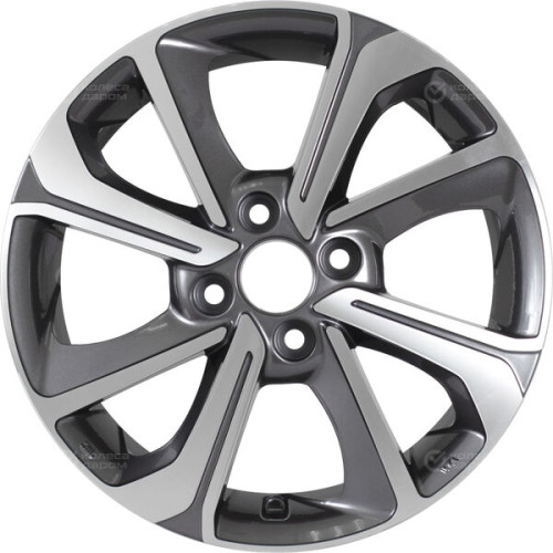 Колесный диск Replay KI242 6xR15 4x100 ET46 DIA54.1 насыщенный темно-серый полностью полированный