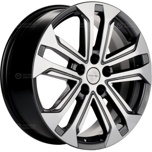 Колесный диск KHOMEN KHW1803 (18_ZV Geely coolray) 7xR18 5x114.3 ET50 DIA54.1 насыщенный темно-серый полностью полированный