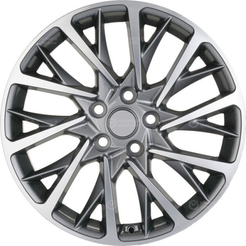 Колесный диск Carwel Оланга 1804 7.5xR18 5x114.3 ET45 DIA60.1 серый с полированной лицевой частью