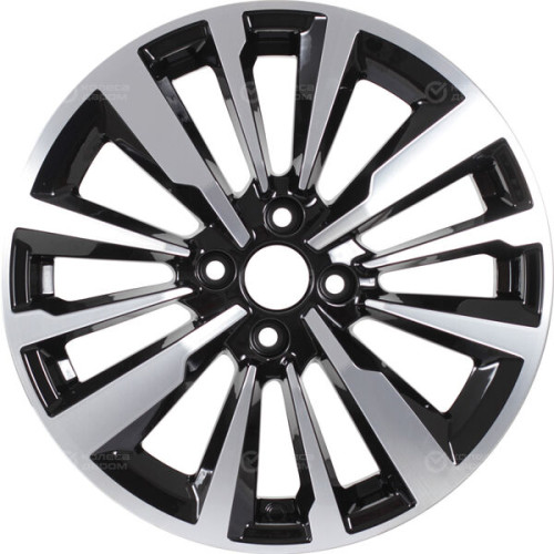 Колесный диск КиК Эрман 6.5xR16 4x98 ET35 DIA58.5 черный глянцевый с полированными элементами лицевой поверхности