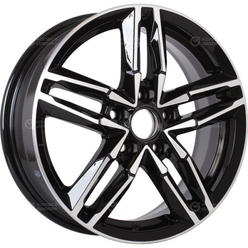 Колесный диск КиК Sayan-оригинал 6xR16 5x105 ET39 DIA56.6 (уценка) черный глянцевый с полированными элементами лицевой поверхности