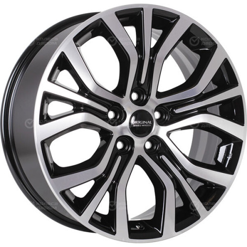 Колесный диск СКАД KL-293 7xR18 5x114.3 ET38 DIA67.1 черный глянцевый с полированной лицевой поверхностью