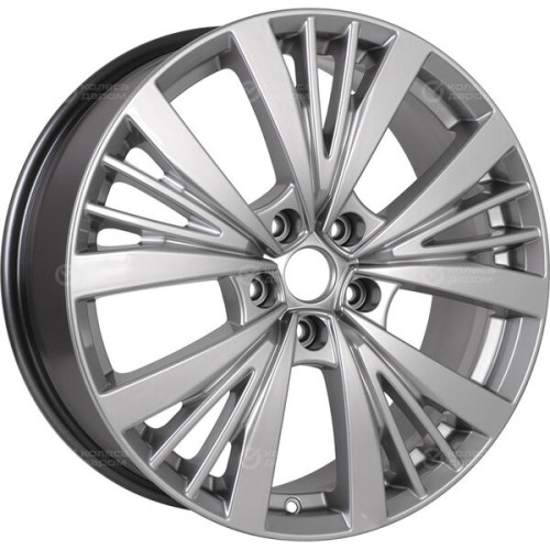 Колесный диск КиК Марвел 7.5xR19 5x108 ET45 DIA67.1 глянцевый серебристый
