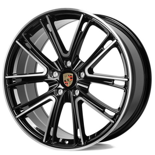 Легковой диск CMST FG482 11x21 5x130 ET60 71,6 чёрный + полированные спицы