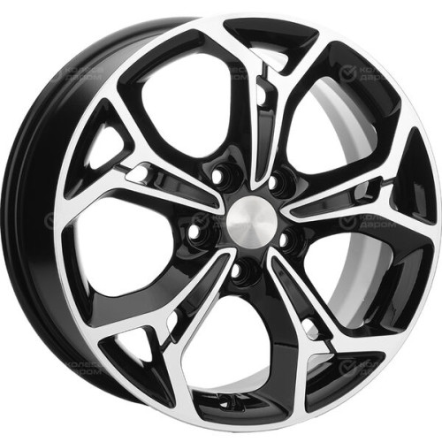 Колесный диск Carwel Синтур 1702 7xR17 5x114.3 ET48.5 DIA67.1 черный глянцевый с полированной лицевой частью