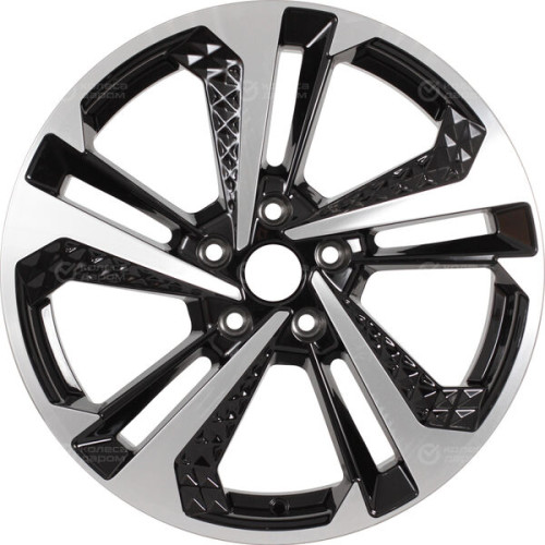 Колесный диск СКАД KL-1069 7xR18 5x114.3 ET37 DIA66.6 черный глянцевый с полированной лицевой поверхностью