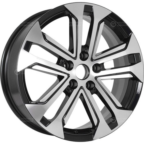 Колесный диск KHOMEN KHW1803 (18_RAV4) 7xR18 5x114.3 ET35 DIA60.1 глянцевый черный с полированной лицевой частью
