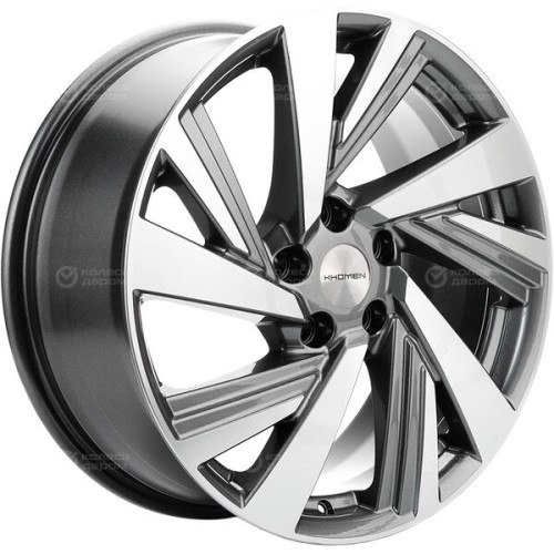 Колесный диск KHOMEN KHW1801 (ZV18_X-trail) 7.5xR18 5x114.3 ET45 DIA66.1 насыщенный темно-серый полностью полированный