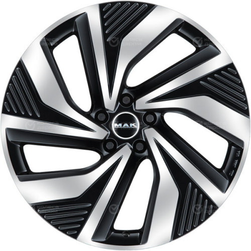 Колесный диск MAK Electra 8.5xR21 5x112 ET40 DIA57.1 чёрный глянцевый с полированной лицевой частью