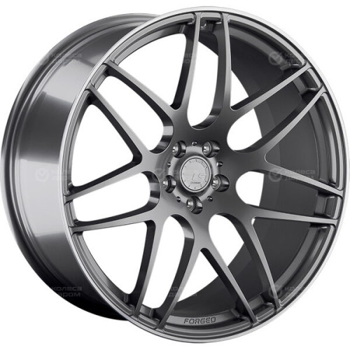 Колесный диск LS Forged FG09 11xR21 5x112 ET42 DIA66.6 матовый темно-серый с полированным ободом
