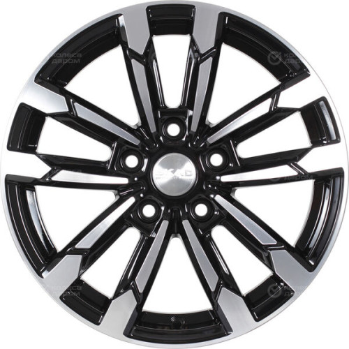 Колесный диск СКАД Кения 6.5xR16 5x114.3 ET50 DIA66.1 (уценка) черный глянцевый с полированной лицевой поверхностью