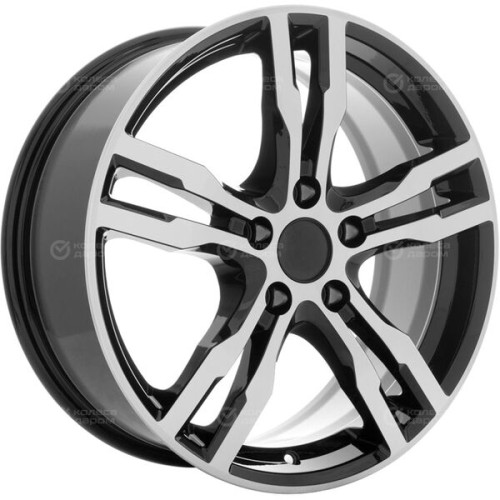 Колесный диск Carwel Аврас 193 7xR17 5x112 ET49 DIA57.1 чёрный глянцевый с полированной лицевой поверхностью