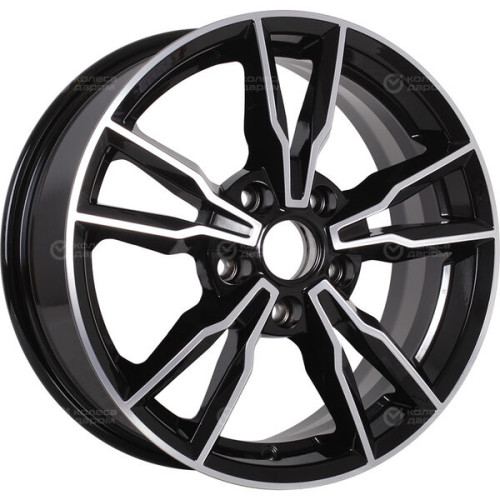 Колесный диск iFree Икигай 6.5xR16 5x114.3 ET45 DIA67.1 чёрный глянцевый с полированной лицевой частью