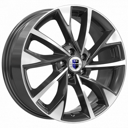 Легковой диск КиК Роквуд 7x17 5x114,3 ET37 66,1 Алмаз черный
