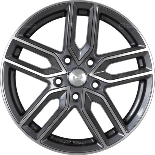 Колесный диск LS LS 735 6.5xR15 4x100 ET40 DIA73.1 насыщенный темно-серый полностью полированный