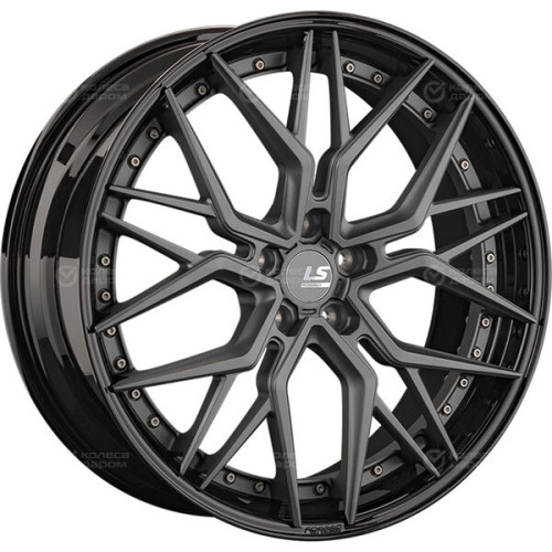 Колесный диск LS Forged LS FG35 9xR22 5x120 ET43 DIA72.6 черный обод с насыщенной темно-серой матовой центральной частью