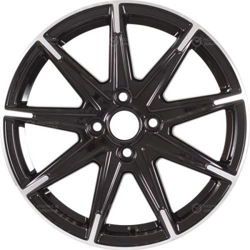 Колесный диск iFree Uno Хит 6xR16 4x100 ET45 DIA60.1 чёрный глянцевый с полированной лицевой частью
