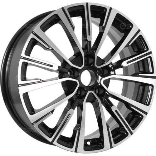 Колесный диск Carwel Базан 1720 7xR17 5x112 ET45 DIA57.1 чёрный глянцевый с полированной лицевой частью