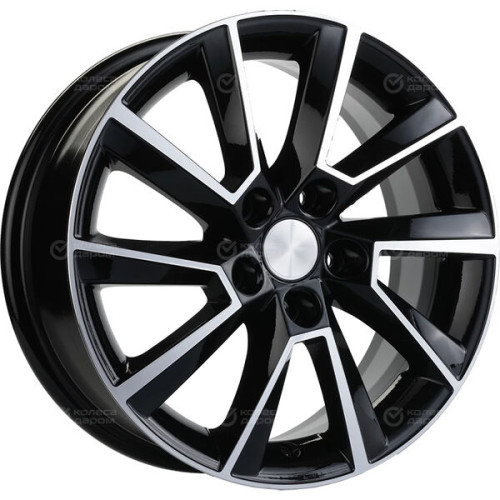 Колесный диск Carwel Иманта 1604 6xR16 5x100 ET45 DIA54.1 черный глянцевый с полированной лицевой частью