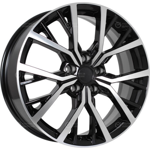 Колесный диск Carwel Тур 1806 7xR18 5x108 ET35 DIA60.1 черный глянцевый с полированной лицевой частью