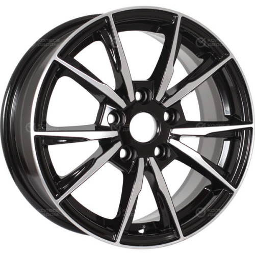 Колесный диск iFree Сион 6.5xR15 5x112 ET43 DIA57.1 чёрный глянцевый с полированной лицевой частью