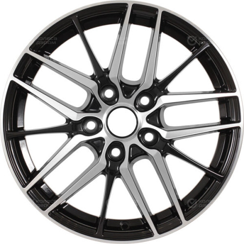 Колесный диск Carwel Лача 6.5xR16 5x114.3 ET40 DIA66.1 чёрный глянцевый с полированной лицевой поверхностью