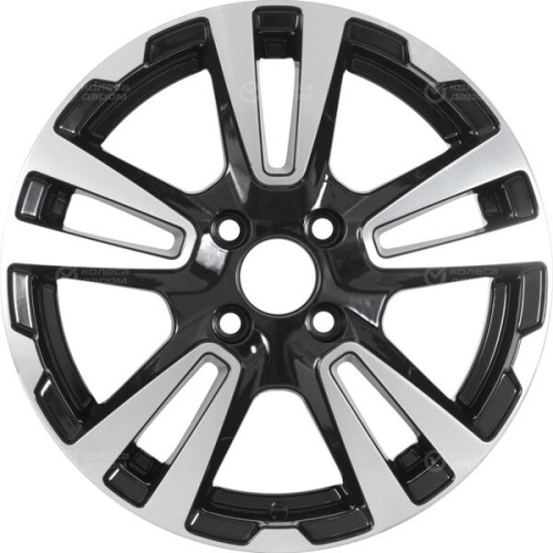 Колесный диск RST R065 6xR15 4x100 ET48 DIA54.1 глянцевый черный с полированной лицевой частью