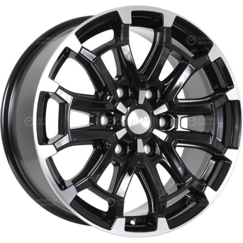 Колесный диск СКАД Авилис 8xR18 6x139.7 ET33 DIA106.1 черный глянцевый с полированной лицевой поверхностью