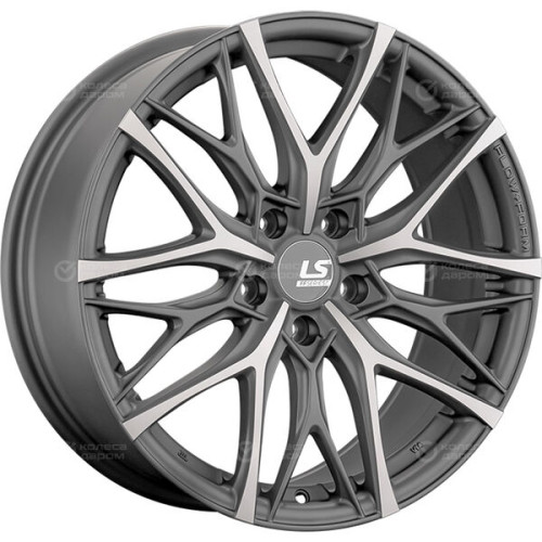 Колесный диск LS FlowForming LS RC84 8.5xR19 5x114.3 ET45 DIA67.1 темно-серый матовый ,частично полированный