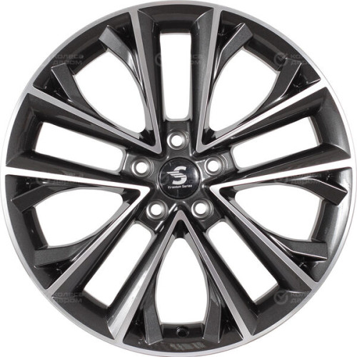 Колесный диск СКАД Premium Series КР012 7xR18 5x114.3 ET33 DIA67.1 серый глянцевый с полированной лицевой частью